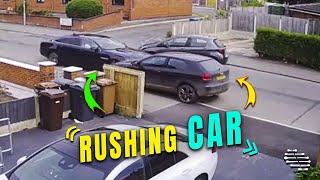 Car Pushes Another along Then Hits a Parked Car