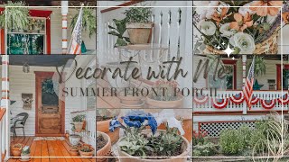 SUMMER Front Porch Decorate With Me | FRONT PORCH DECOR IDEAS for Summer 2023 | Front Porch Refresh