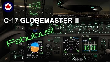 C-17 GLOBEMASTER III Night Flight | ILS Landing Instructional Video | Full Flight Details | MSFS2024
