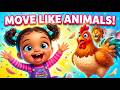 Move Like Animals with Marley! 🐘🦁🐔 Animal Dance Song for Kids