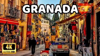 🇪🇦[4K] GRANADA - The City with the Most Beautiful Streets - Spain, Andalucía