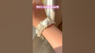 DIY shell bracelet🤍