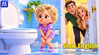 Henry Needs to Go Potty… Then Dad Has a CLEVER Potty Training Plan! 🚽💡| Easy English Listening (A2)