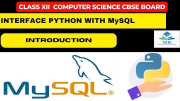 Python Connectivity with MySQL PART1 | Interface Python with MySQL |CBSE Class 12 | Computer Science