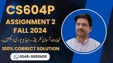 Cs604p Assignment 2 Solution Fall 2024 CS604P Assignment 2 Correct Solution Fall 2024