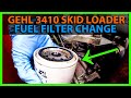 How To Change a Fuel Filter & Bleed Out Air on a Diesel Engine - GEHL 3410 Skid Loader Isuzu 3KC1