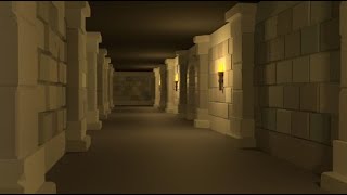 Low Poly Modular Dungeon created with Blender