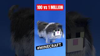 100 vs 1 Million Hairs 🪮🐈 #cat #minecraft