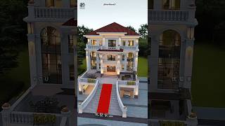 village House🏡 Design #3d #house #ytshorts #housedesign #elevation #home #frontelevation #hindisong