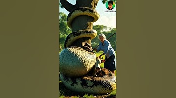 Grandmother’s Brave Rescue: Saving a Cow from a Giant Python 🐍🐄💪 | Emotional Animal Rescue #shorts