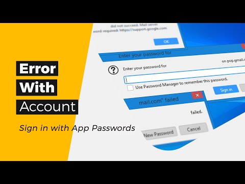 Error with account - Sign in with App Passwords - Google account, Mozilla Thunderbird and other apps