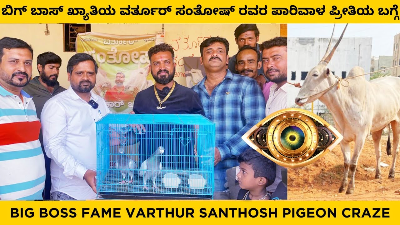BIG BOSS FAME VARTHURSANTHOSH PIGEON CRAZE ಬಿಗ್ ಬಾಸ್ ಖ್ಯಾತಿಯ ವರ್ತೂರ್ ಸಂತೋಷ್ ರವರ ಪಾರಿವಾಳ ಪ್ರೀತಿ ಬಗ್ಗೆ