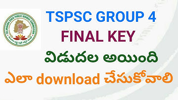 How to download TSPSC Group 4 final key 2018