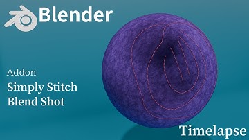 Blenderのアドオン「Simply Stitch」の作業例です。概要欄にURLがあります。#blender #addon #simplycloth #simplystitch