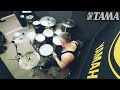 Tama Star walnut full drum set