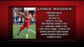 Sharyland Rattlers QB #8 Lance Madden (Junior Highlights)