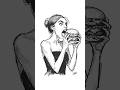 BURGER GIRL | A drawing that made me hungry | #drawing #burger #randomart #cheeseburger