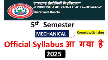 5th Syllabus-JUT | Mechanical
