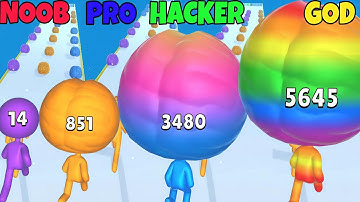 NOOB VS PRO VS HACKER VS GOD in Big Head Run