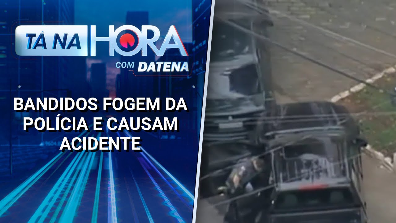 Bandidos fogem da polícia e causam acidente durante perseguição | Tá na Hora (05/02/25)