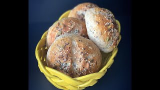 Multigrain buns | multigrain bread | how to make multigrain bread | نان چند غله |نان سبوسدار