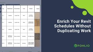 Enrich Revit Schedules Without Duplicating Work