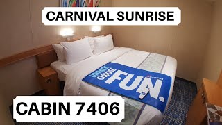 Carnival Sunrise Cabin 7406 Category 4E - Interior Stateroom