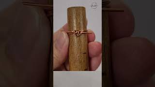 Heart ring making for beginners : only 2 easy steps | DIY jewelry with wire   #shortsvideo #diy