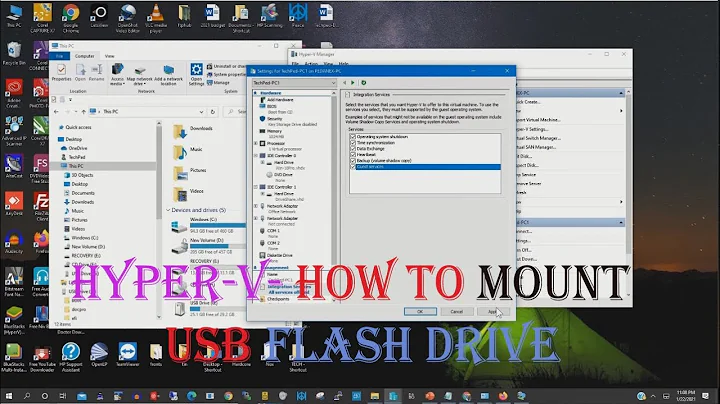 Hyper V - How to mount  USB flash Drive