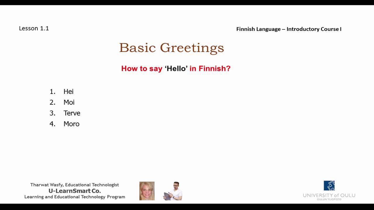 Greetings In Finnish Language - Youtube