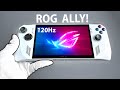 The rog ally unboxing  future of gaming handhelds 120hz experience