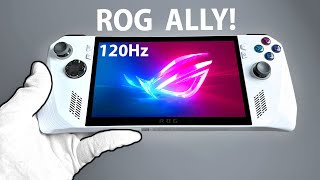 The ROG ALLY Unboxing  Future of Gaming Handhelds? (120Hz Experience)