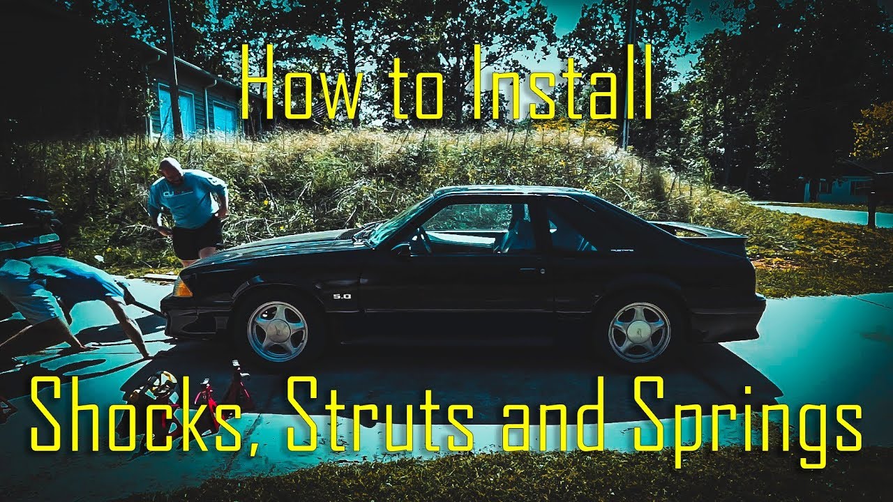 How to Install Shocks Struts and Springs in a Mustang: 1992 Mustang GT ...