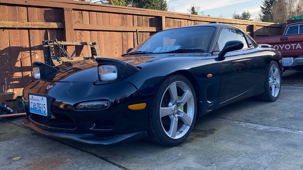 Установка переднего и заднего стабилизатора и новой передней резины на Mazda RX7 FD 13B RHD