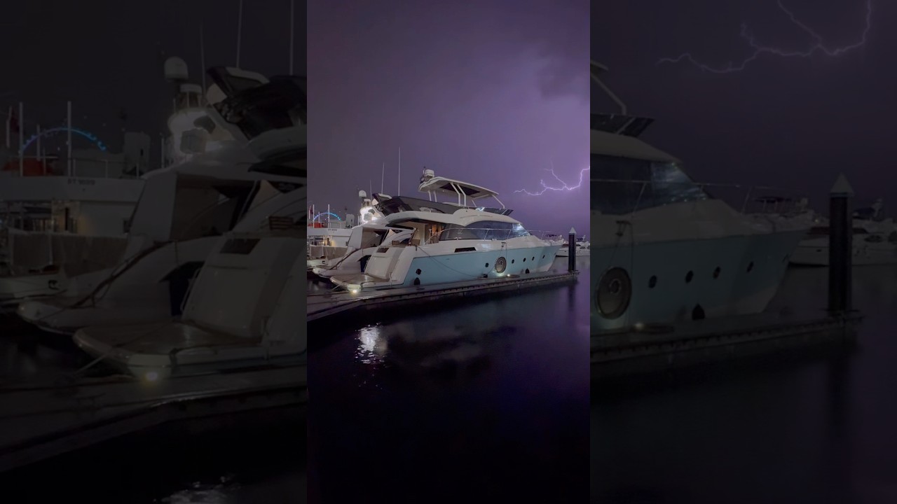 Lightning ⛈️ thunder in Dubai last night