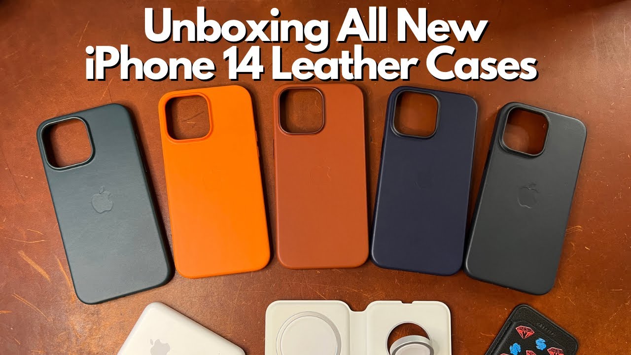 iPhone 14 Pro Max and Orange Leather Case Unboxing 