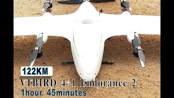 VTBIRD VTOL 4+1 122KM 1 hour 45 minutes Endurance testing