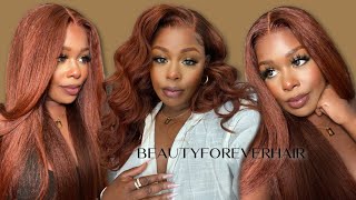😍 SHES BOMB & SHE CURLS! KINKY STRAIGHT 33B AUBRUN 13X4 LACE WIG! EASY INSTALL! BEAUTYFOREVERHAIR