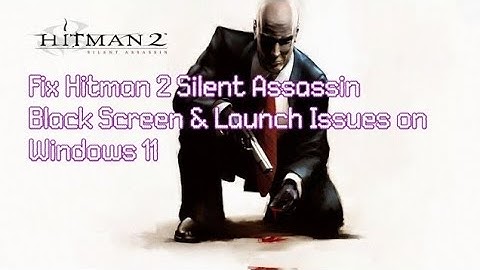 Fix Hitman Silent 2 Assassin Black Screen -Black Character Bug or Laggy on Windows 11