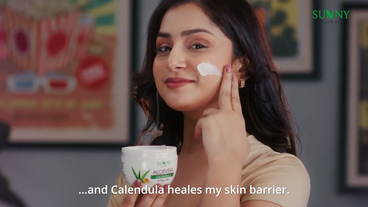 🌟 5 Lakh People Trust Sunny Herbals Aloevera Calendula Cream! 🌿