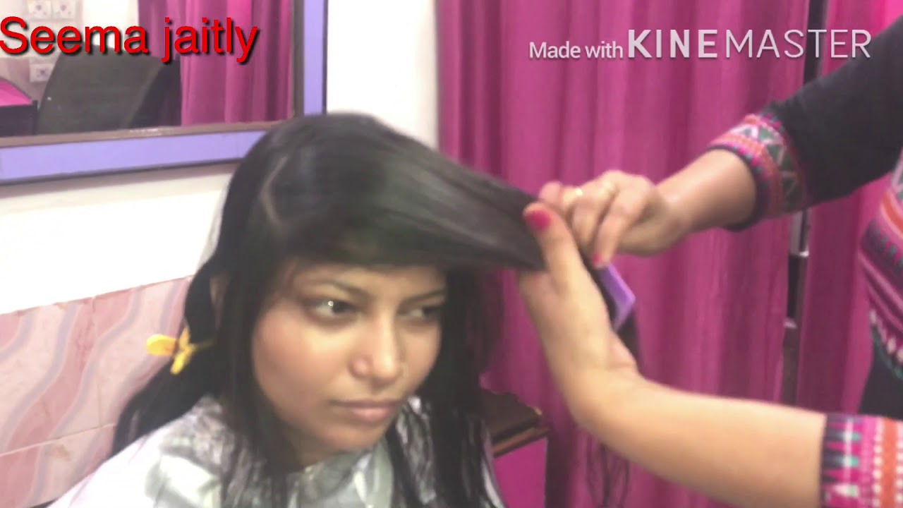 Change Your Face Looks For Front Hair Cut/ Bangs Cut/ Front Bangs Cut/  Mario Cut/Seema Jaitly - Youtube