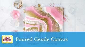 Mod Podge Resin - Poured Geode Canvas