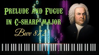 J.S. Bach - WTC 2 - Prelude and Fugue in C-sharp major (BWV 872) [Piano Tutorial]