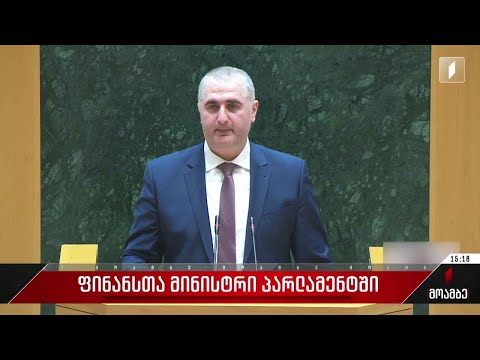 ფინანსთა მინისტრი პარლამენტში