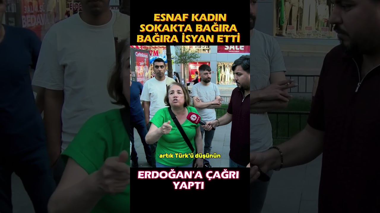 Esnaf kadın bağıra bağıra isyan etti !