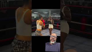 Claressa Shields training Big Lex for her boxing match against Tesehki #claressashields #biglex