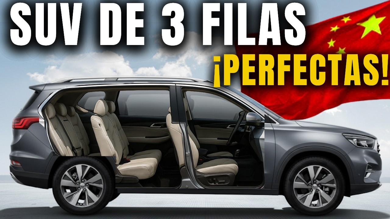 Las 5 MEJORES SUVs CHINAS de 3 filas para FAMILIAS en 2025