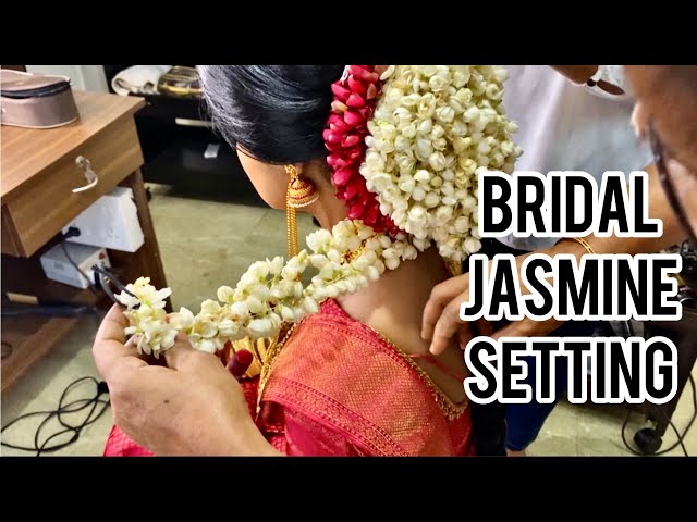 Traditional jasmine flower string for hair style decoration / jasmine flower  for bride / malli poo - YouTube