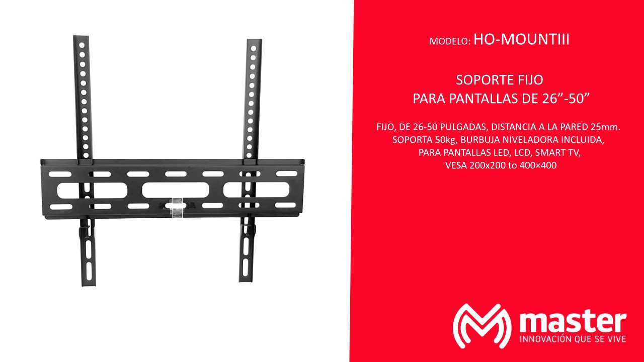 Soporte Tv Televisor 50 Pulgadas Lcd Led Pared Monitor 50 Kg