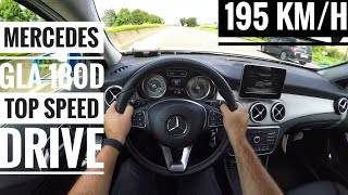 Mercedes-Benz GLA 180d (2017) - POV on German Autobahn - Top Speed Drive